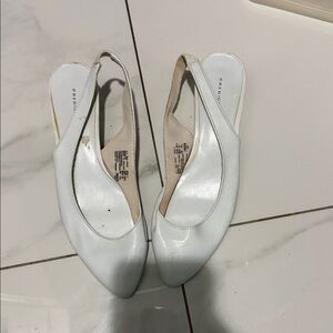 Predictions Classic White Slingback Flats